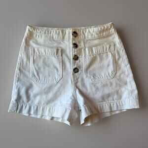 Reformation Eloise Shorts 26 White 3.5 Inseam New York Military Designer